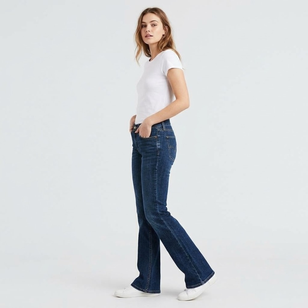Levi's Bootcut Jeans Women Size 11 Blue Dark Wash Stretch Denim
